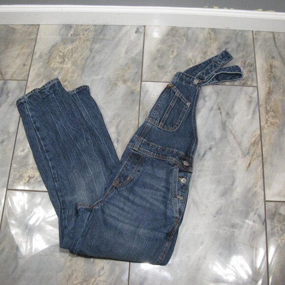 Old Navy Blue Denim Overalls Size Small - Picture 4 of 6